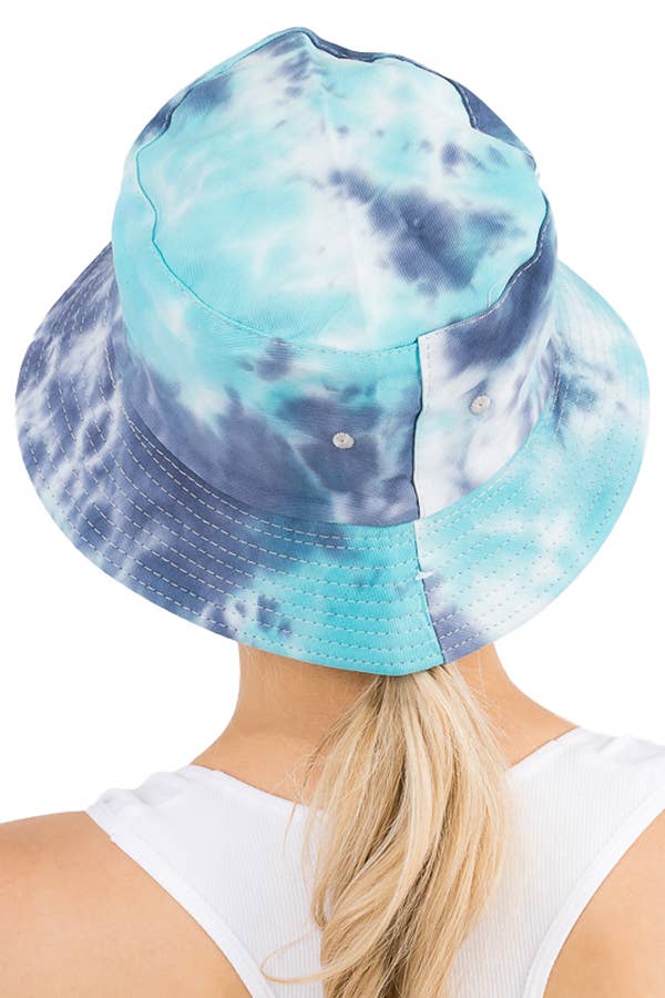 Acid Wash Tie Dye Reversible Cotton Bucket Hat