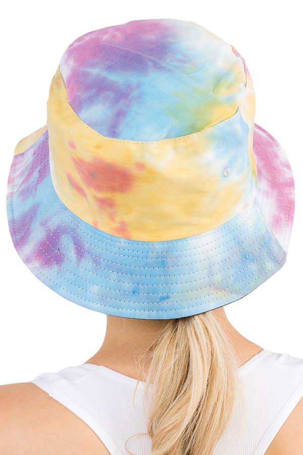 Acid Wash Tie Dye Reversible Cotton Bucket Hat
