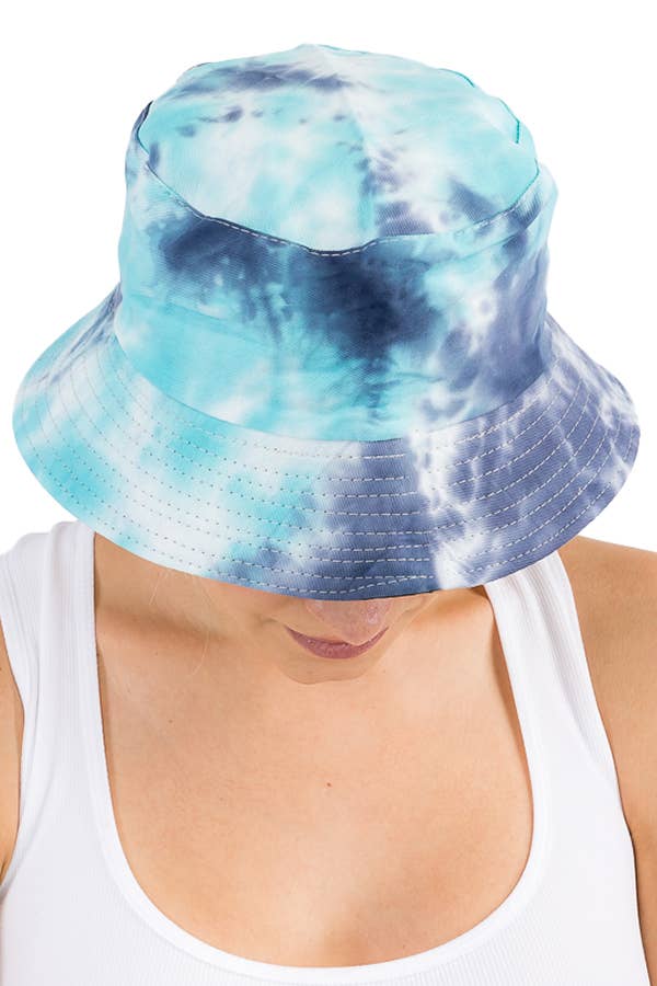 Acid Wash Tie Dye Reversible Cotton Bucket Hat