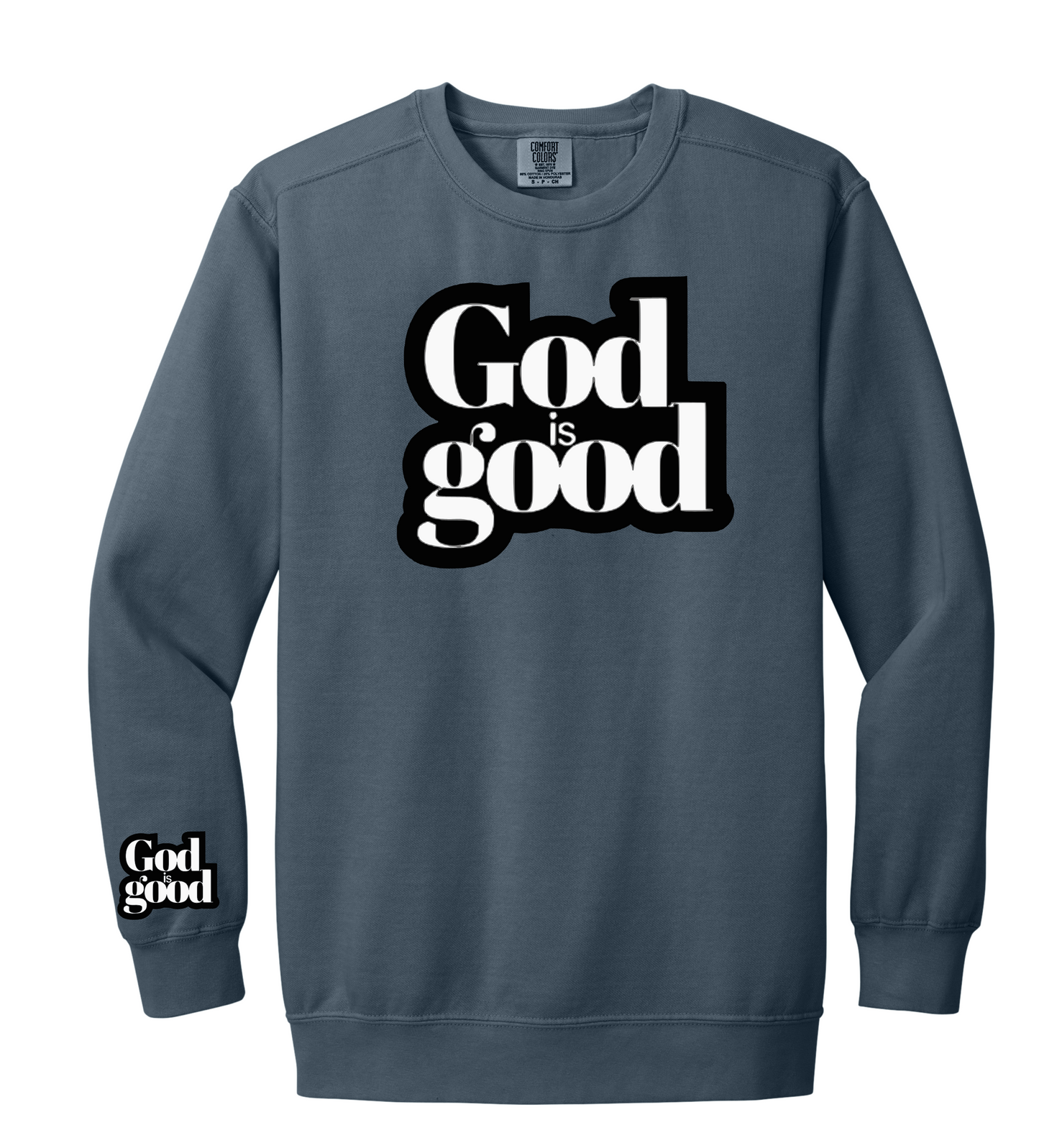 GOD IS GOOD CHENILLE CREWNECK