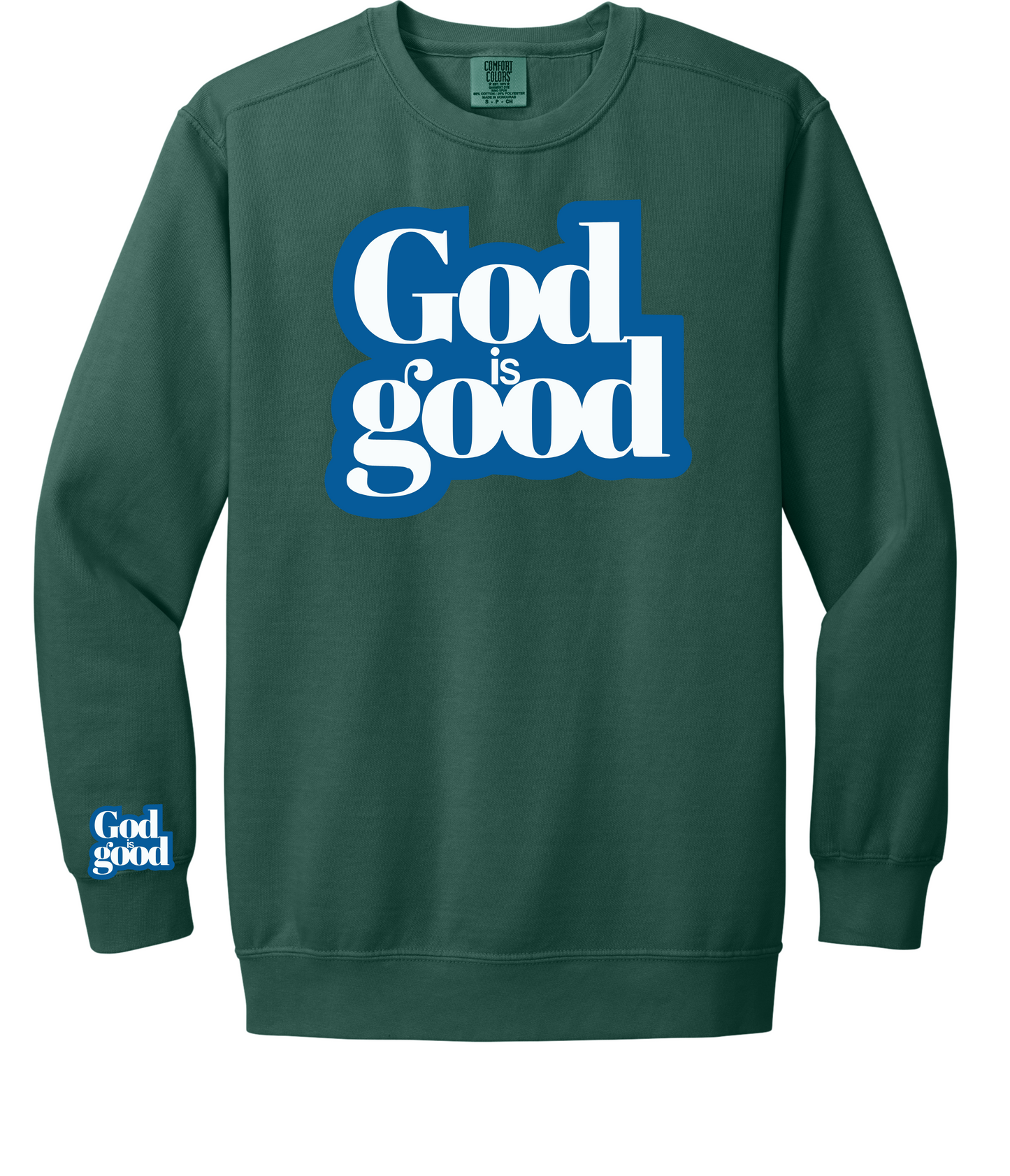 GOD IS GOOD CHENILLE CREWNECK