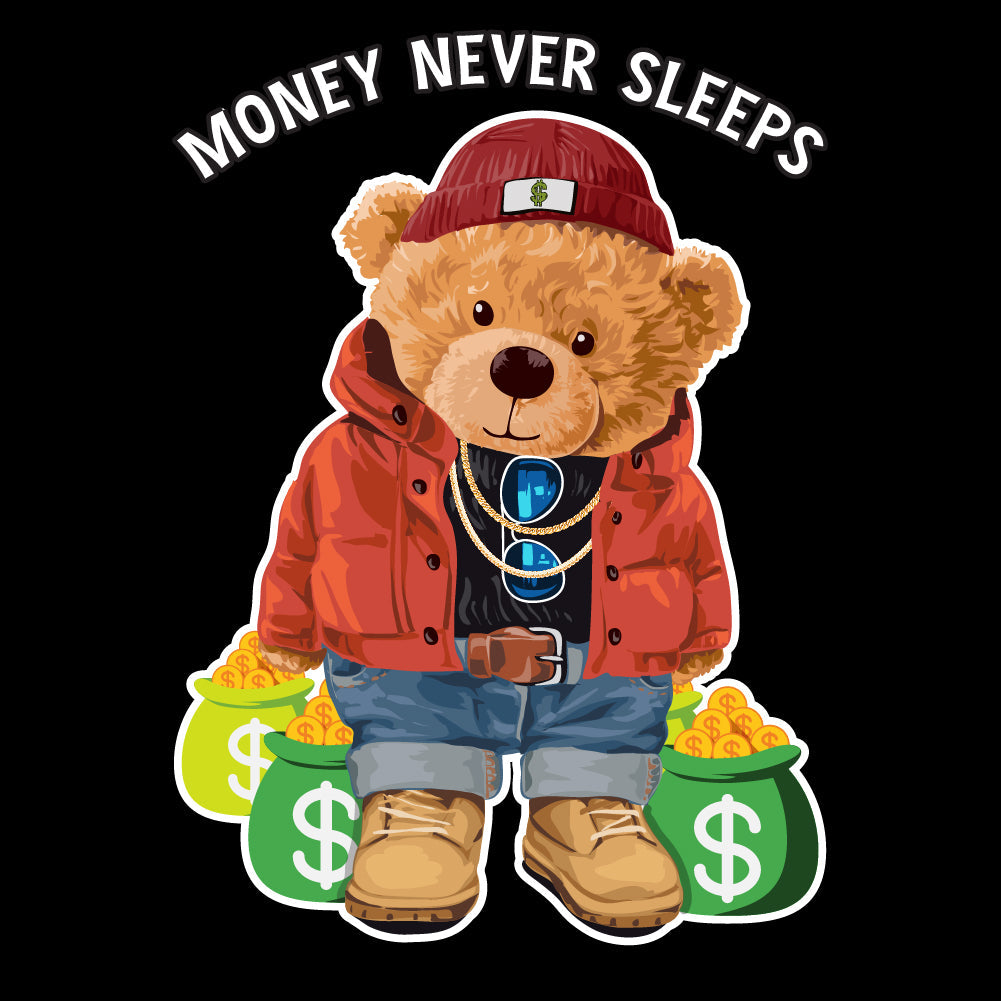 Money Never Sleeps Bear T-Shirt