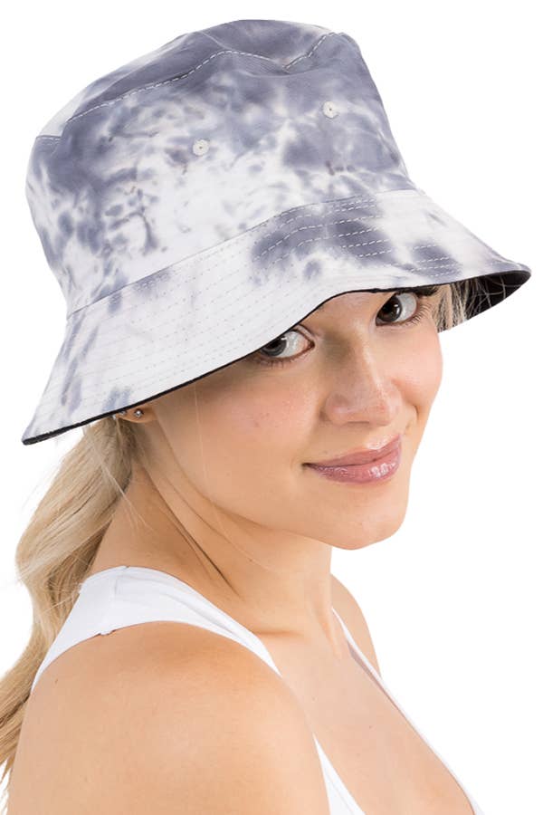 Acid Wash Tie Dye Reversible Cotton Bucket Hat