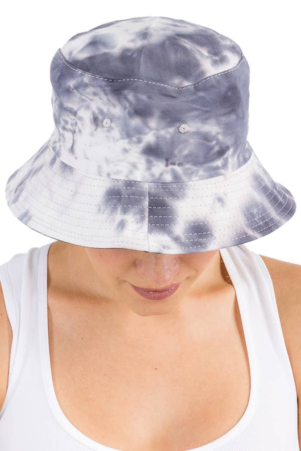 Acid Wash Tie Dye Reversible Cotton Bucket Hat